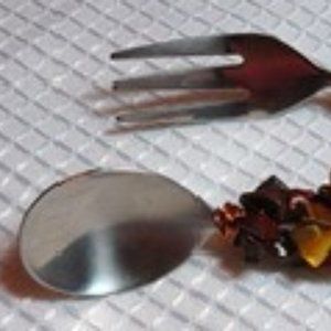 Beaded Appetizer Serving Set - Handcrafted